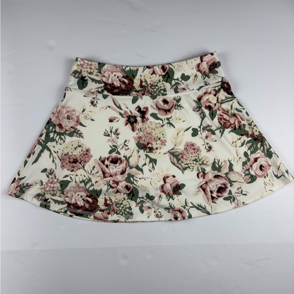 Laura Ashley Cream Floral Skater Golf skort size small